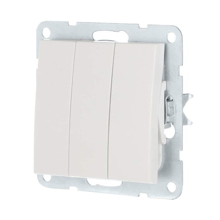 LK60 Выключатель 3-кл.  (сх.1+1+1) 16A 250 B Белый